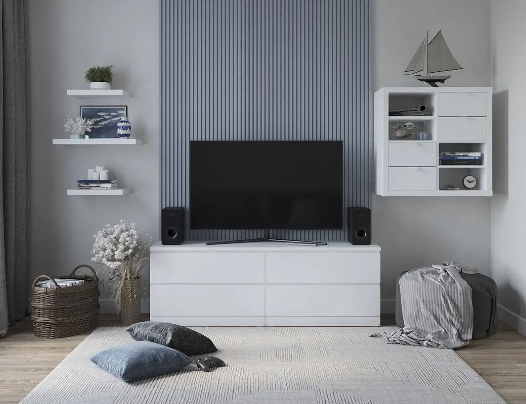 КАЛЛАКС / ФОРА Полка настенная ИКЕА / IKEA 1.6, тамбурат, цвет белый | изображение 3