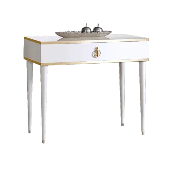 Стол туалетный узкий Римини (Белый/Золото) РМСТ-1[9]