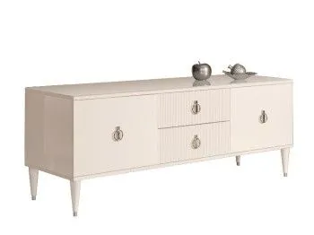 Тумба под телевизор Римини СОЛО (Бежевый/Серебро) РМТ-3(s)