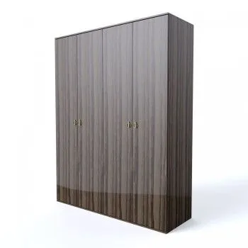 Шкаф 4-х дверный Римини (Орех империя/Золото) РМШ2/4