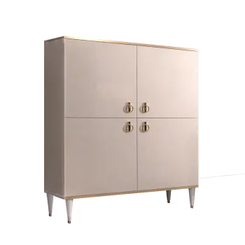 Пенал 4 двери Римини (Латте/Золото) РМП-3