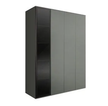 Шкаф 4-х дв. Bogemia Air (Серый/Черный) БМШ2/4(1)