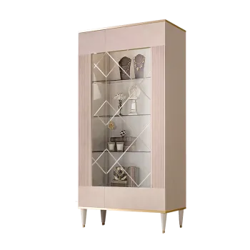 Витрина 2-ств. Римини СОЛО (Латте/Золото) (Правая) РМВ2-2С(s)