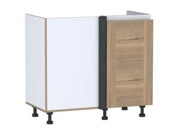 Стол под мойку угловой СМУ-100 правый, Сити (900*470*820) Дуб Галифакс натуральный, 20811