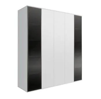 Шкаф 5-ти дв. Bogemia Air (Белый/Серебро) БМШ2/5(2)