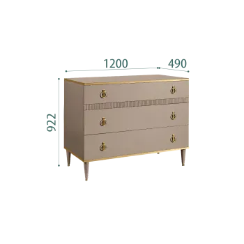 Комод с планкой Римини СОЛО (Мокка/Золото) РМКМ-3(s)