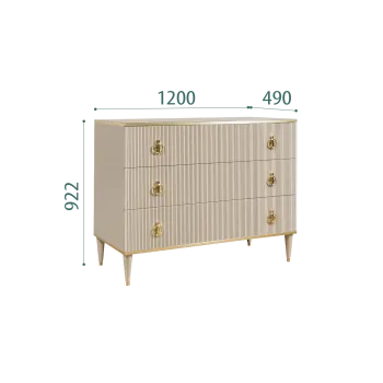 Комод Римини СОЛО (Ваниль/Золото) РМКМ-1(s)