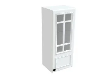 Шкаф со стеклом ШСТ-40, Бьянка (400*320*960) Белый, 21131