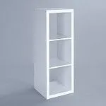 КАЛЛАКС / ФОРА Стеллаж ИКЕА / IKEA 3, с тремя открытыми ячейками, тамбурат, цвет белый | изображение 1