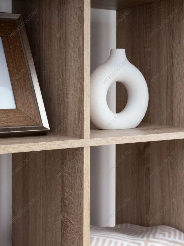 Стеллаж Фора, 8 полок, 77х147х38 см, дуб беленый | изображение 2