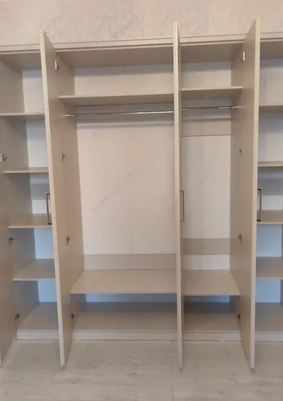 Шкаф Мокко 5-дверный с зеркалом бежевый | изображение 2