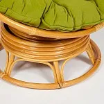 Кресло-качалка Papasan с подушкой Светлый мед, флок Олива | изображение 1
