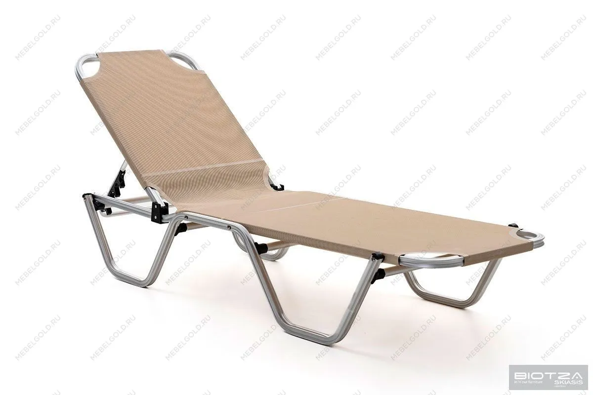 Шезлонг Dias алюминиевый, бежевый | изображение 1