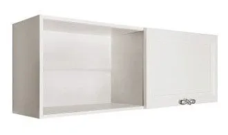 Полка навесная книжная Мишель белый матовый