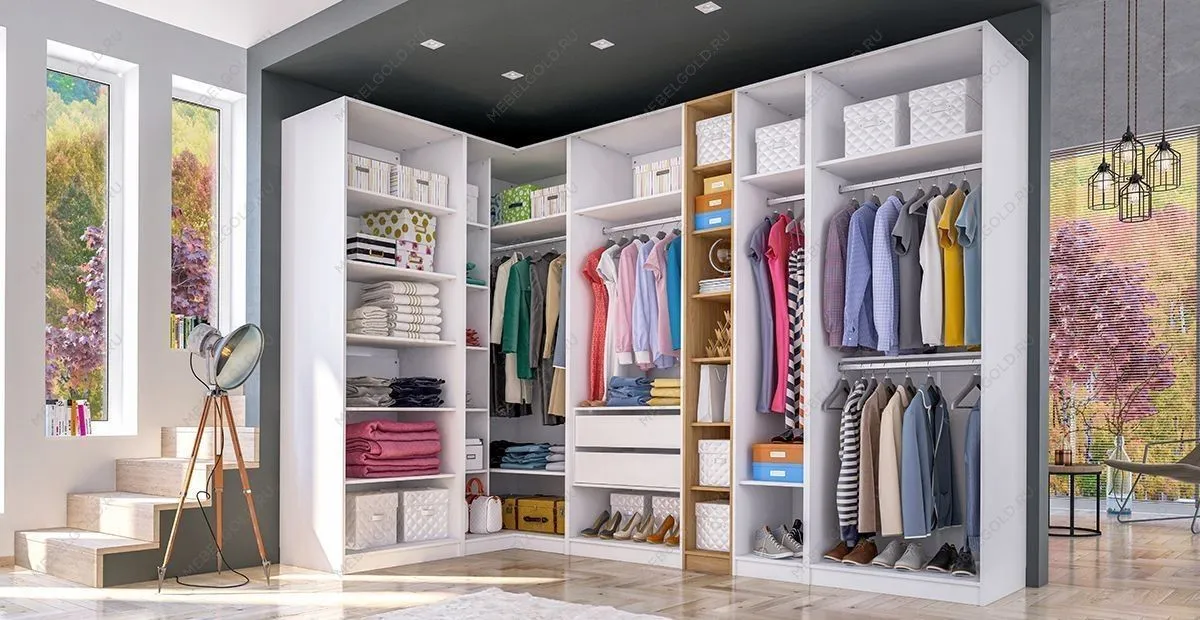 Гардероб Отис П9 с фасадом МДФ (краска матовая RAL) 6021 | изображение 6