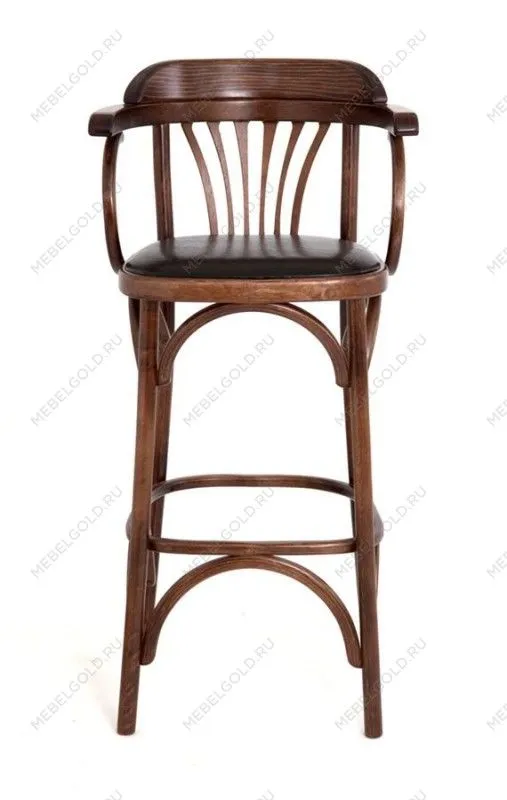 Стул барный 750 Венский мягкий (темный тон, экокожа коричневая) | изображение 1