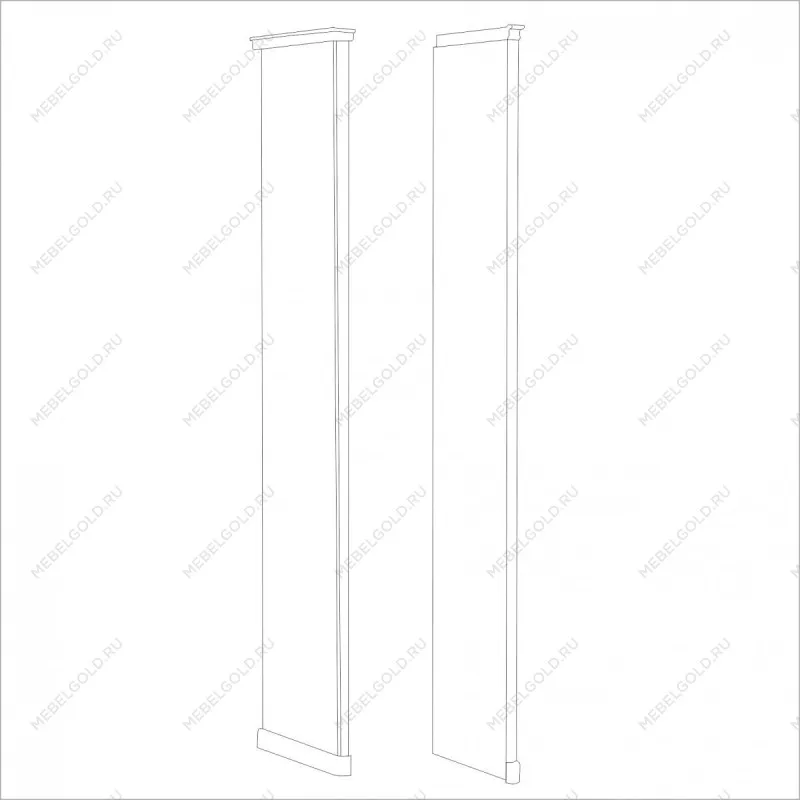 Натали стоевая к шкафу правая белый глянец