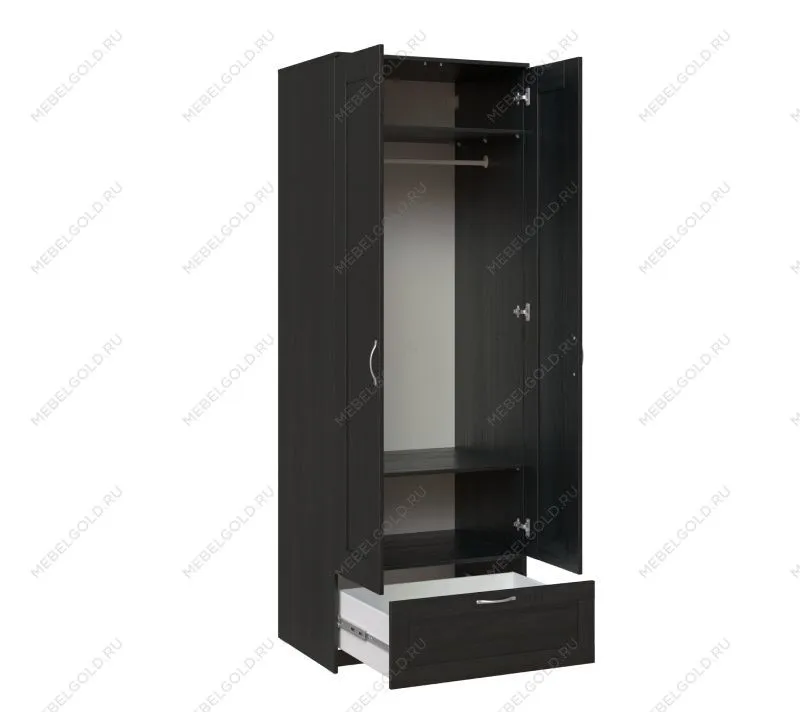 БРИМНЭС / СИРИУС Шкаф двухстворчатый ИКЕА / IKEA с выдвижным ящиком Дуб Венге | изображение 2