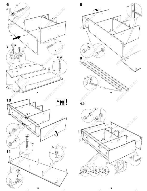 Тумба Сириус, 4 двери и 2 ящика, 156х41х95 см, белая | изображение 15