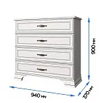 Комод Тиффани 4S вудлайн кремовый | изображение 2