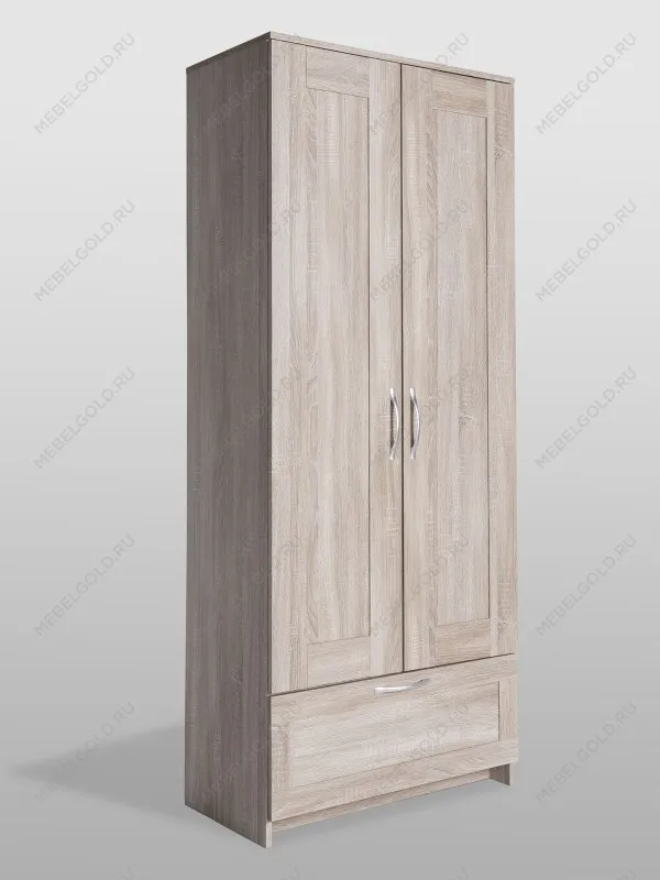 Шкаф Сириус узкий, с выдвижной вешалкой, 2 двери и 1 ящик, 78х41х190 см, дуб сонома | изображение 11