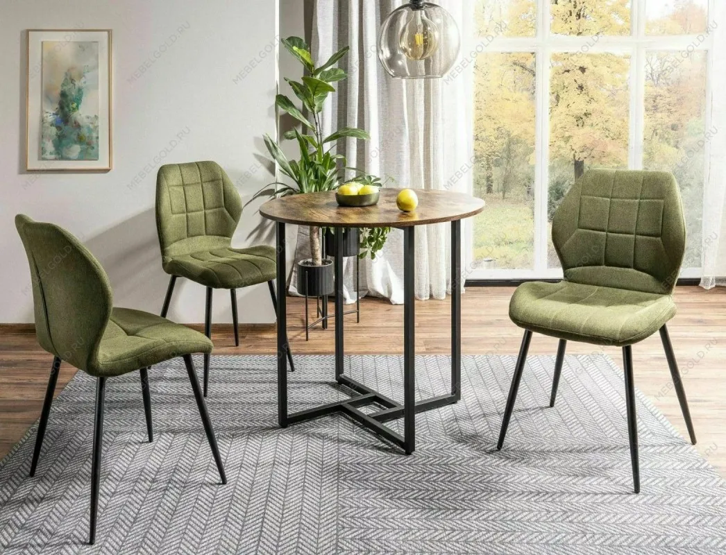 Стол обеденный Signal ALTO II 80 (рустикальный коричневый/черный) | изображение 1