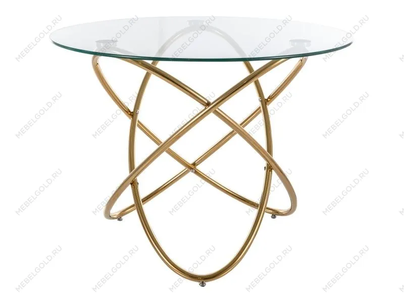 Стол обеденный Signal ORBIT 100 (прозрачный/золотой) | изображение 1