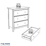 Комод Сага, 92х51х100 см, темно-бирюзовый | изображение 13