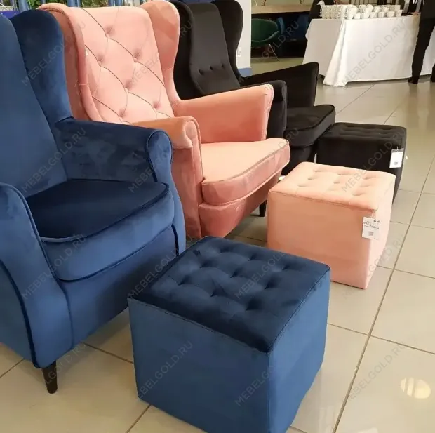 Пуф Signal LORI VELVET BLUVEL 86 (синий) | изображение 2