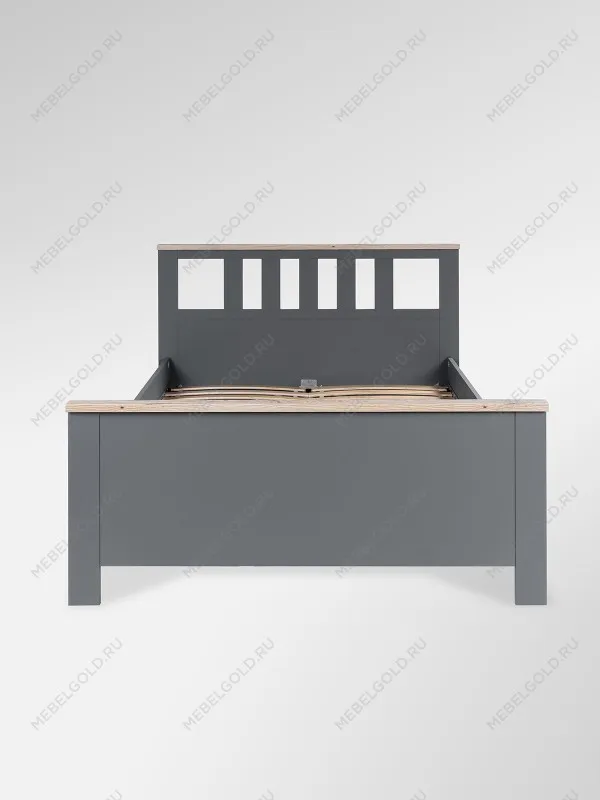 Кровать двуспальная Сага, 140х200 см, серая/ясень | изображение 8