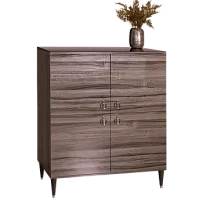 Пенал 4 двери Римини (Орех империя/Серебро) РМП-3