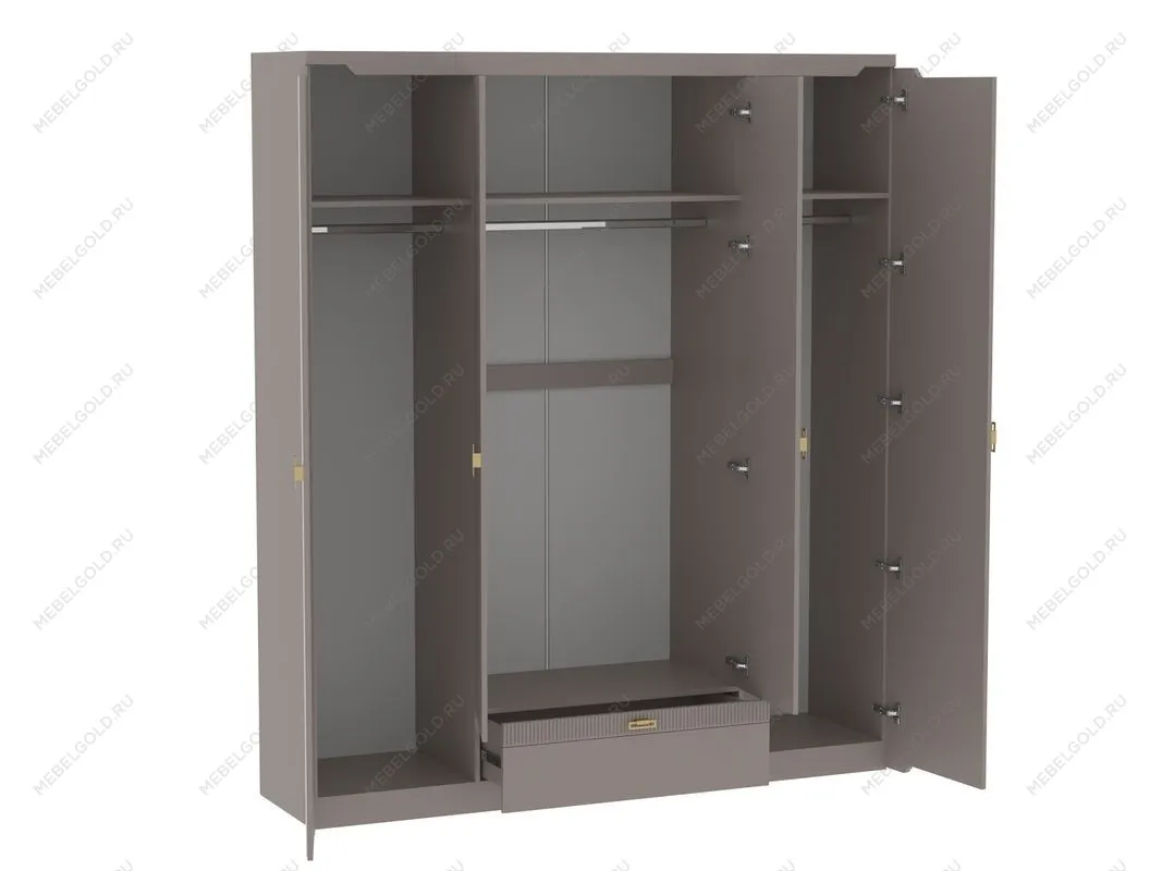 Шкаф 4-дверный, Сиде (1960*523*2304) Мокко, 12611 | изображение 1