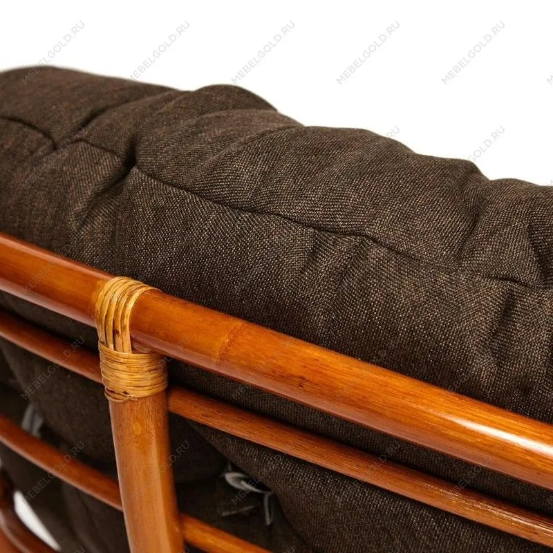 Кресло-качалка Papasan с подушкой Коньяк, коричневый | изображение 6