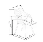 Стул кухонный Halmar K396 (бежевый/орех) | изображение 8