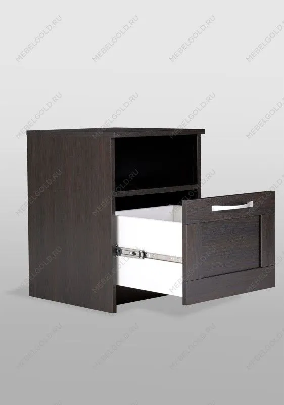 Тумба прикроватная Сириус, 1 ящик, 41х39х53с м, дуб венге, черно-коричневая | изображение 8