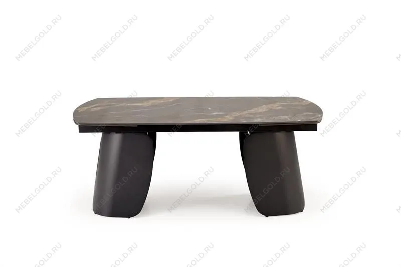 Стол обеденный Halmar FORUM 180 (черный мрамор/черный) | изображение 6