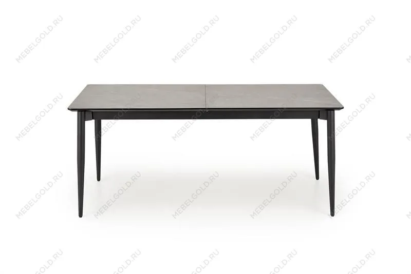 Стол обеденный Halmar CHARLES 180 раскладной (серый мрамор/черный) | изображение 1