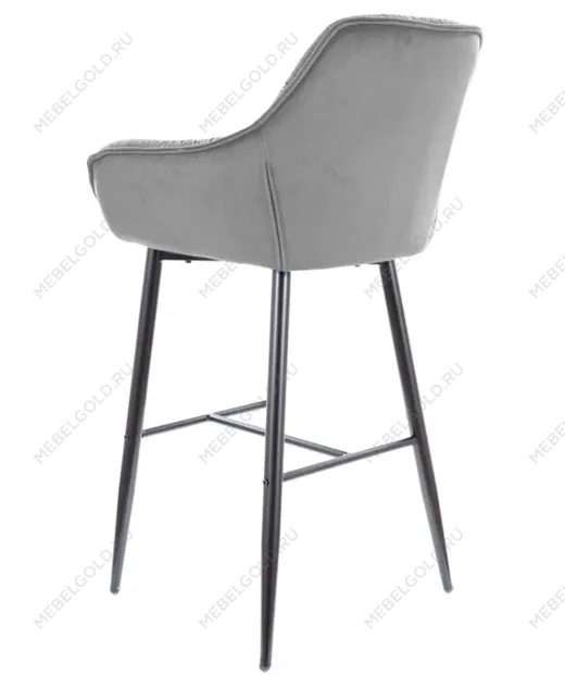 Барный стул Signal CHERRY H-1 VELVET (серый/черный) | изображение 3
