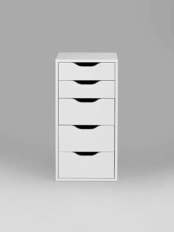 Комод Ингар, 5 ящиков, 36x71x53 см, белый | изображение 5