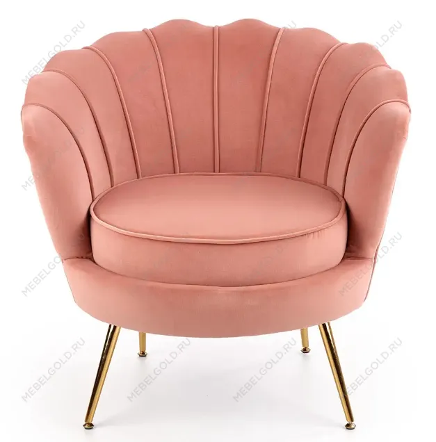 Кресло Halmar AMORINITO (светло-розовый/золотой) | изображение 5