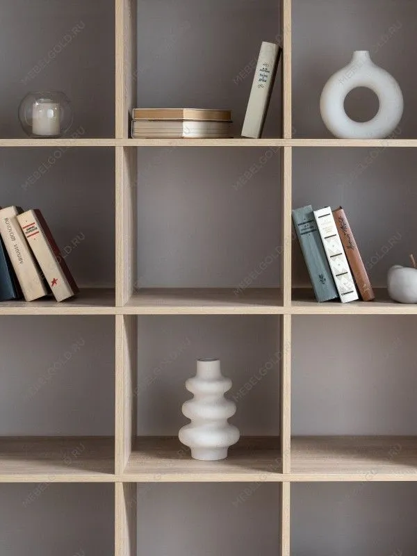 Стеллаж Фора, 16 полок, 147x147х38 см, дуб беленый | изображение 2