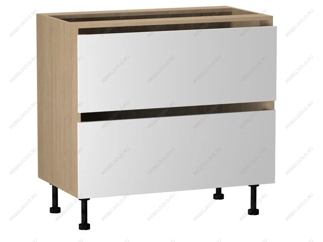 Стол с ящиками СЯ-90 (2), Женева (900*520*870) Дуб Палермо/Белый матовый, 22421