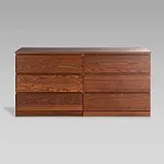 Варма Прайм 6Д комод 160x77x48 шпон ясень, коричневый | изображение 1