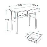 Стол туалетный Сага, 92х45, темно-бирюзовый | изображение 13
