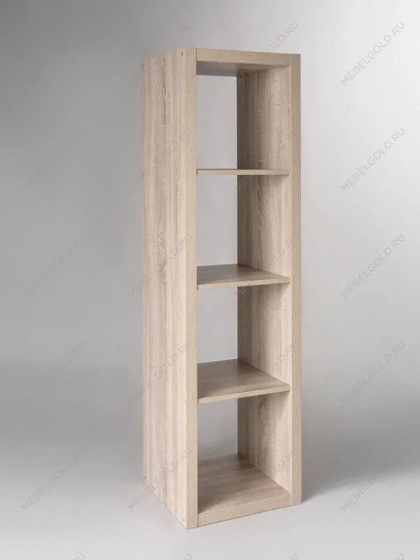 Стеллаж Фора, 4 полки, 147x42х38 см, дуб беленый | изображение 5