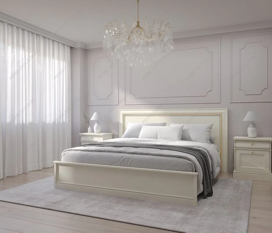 Кровать (каркас) 1400, Сиена (1690*2110*1100) Береза бежевая, 12305 | изображение 1