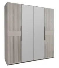 Шкаф Стелла 4-дверный светло серый камень