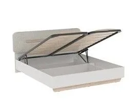 Кровать 1800 со светлой мягкой вставкой и подъемным механизмом, Аврора (1956*2063*1049) Дуб Мария/Кашемир