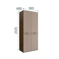 Шкаф 2-х дверный Bogemia Woodline Fi (Мокка/Хром) БМШ2/2