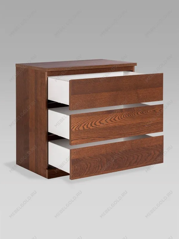 Комод Варма Прайм, 3 ящика, 80х77х48 см, шпон натурального дерева, ясень коричневый | изображение 9